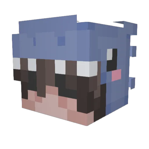 MoeTheo Minecraft avatar head, 3D render
