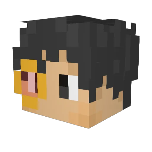 Moe_1234 Minecraft avatar head, 3D render