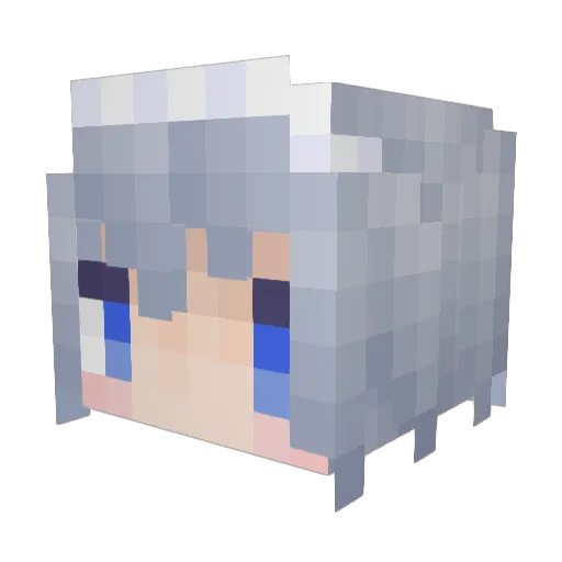 Moe_mark Minecraft avatar head, 3D render