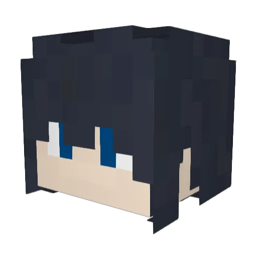 Moebius_N Minecraft avatar head, 3D render