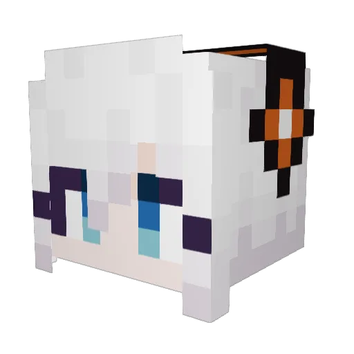 MoeblobTAE Minecraft avatar head, 3D render