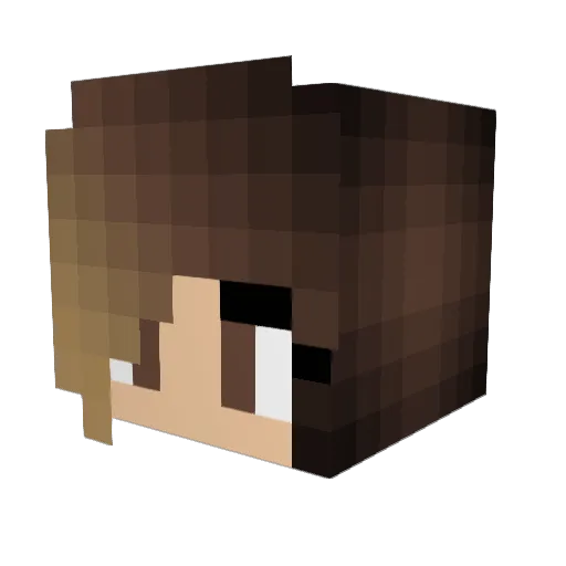 Moecat Minecraft avatar head, 3D render