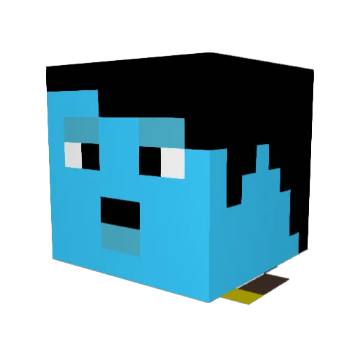 Moehriman Minecraft avatar head, 3D render