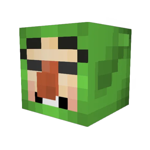Moeliii Minecraft avatar head, 3D render