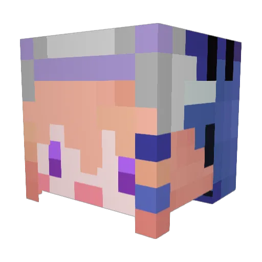 Moenen Minecraft avatar head, 3D render