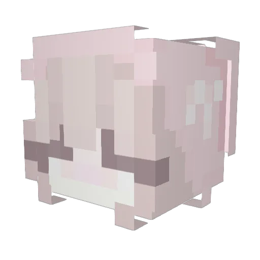 Moenier Minecraft avatar head, 3D render