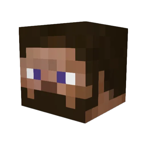 Moenki Minecraft avatar head, 3D render