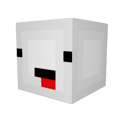 MoepRat Minecraft avatar head, 3D render