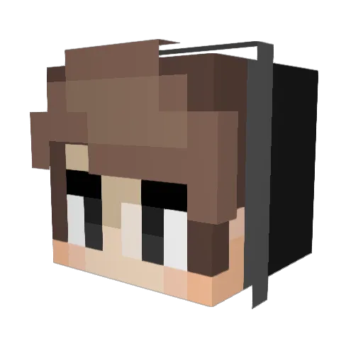 Moercell Minecraft avatar head, 3D render