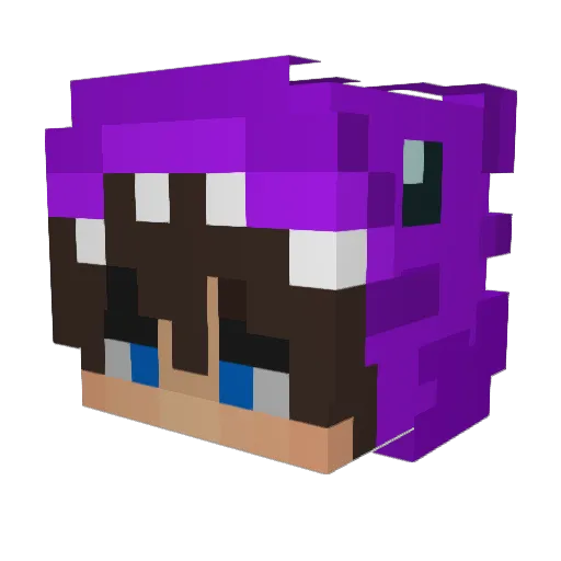 Moerter Minecraft avatar head, 3D render
