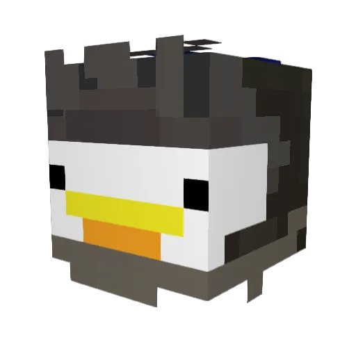 Moertler Minecraft avatar head, 3D render