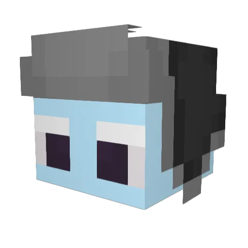 Moesin Minecraft avatar head, 3D render