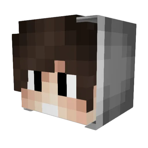 Moetrix Minecraft avatar head, 3D render