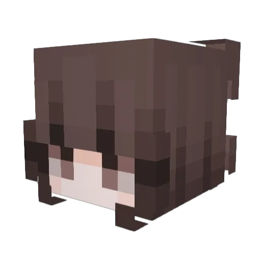 Moeun Minecraft avatar head, 3D render