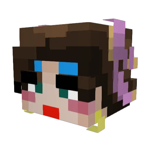 Moewagon Minecraft avatar head, 3D render