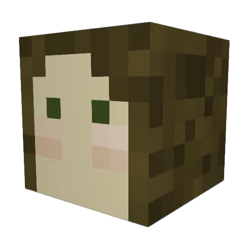 Moewski Minecraft avatar head, 3D render