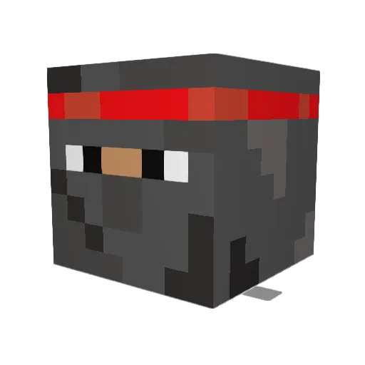 Moey2nv Minecraft avatar head, 3D render