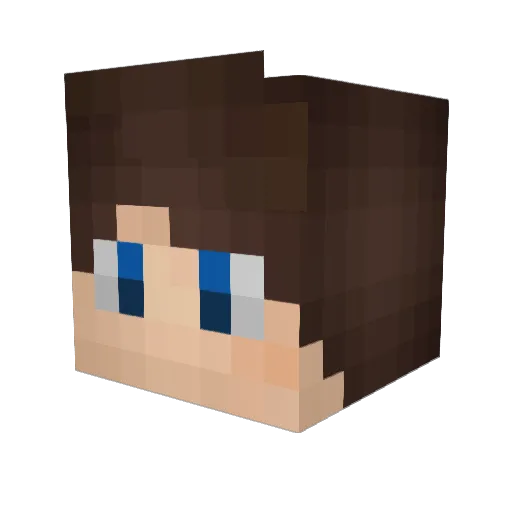 Moeyjike Minecraft avatar head, 3D render