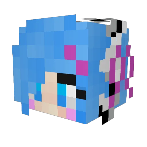 Moffa1 Minecraft avatar head, 3D render