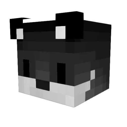 Moffetta Minecraft avatar head, 3D render