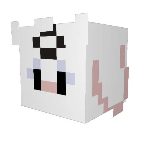 Mofino_ Minecraft avatar head, 3D render