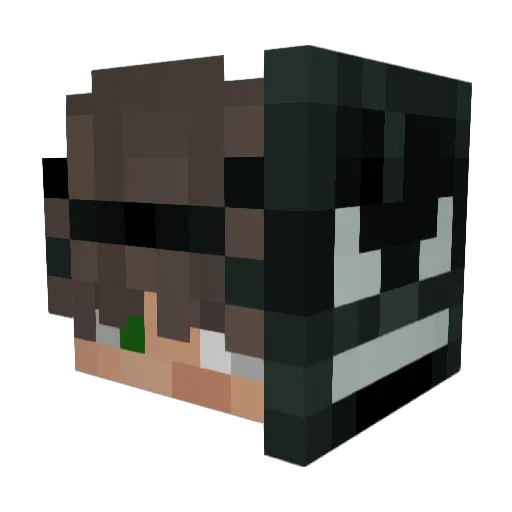Mofixter Minecraft avatar head, 3D render