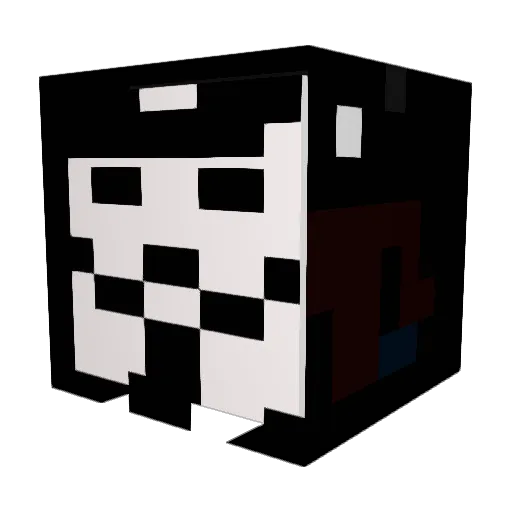 MofrhXD Minecraft avatar head, 3D render