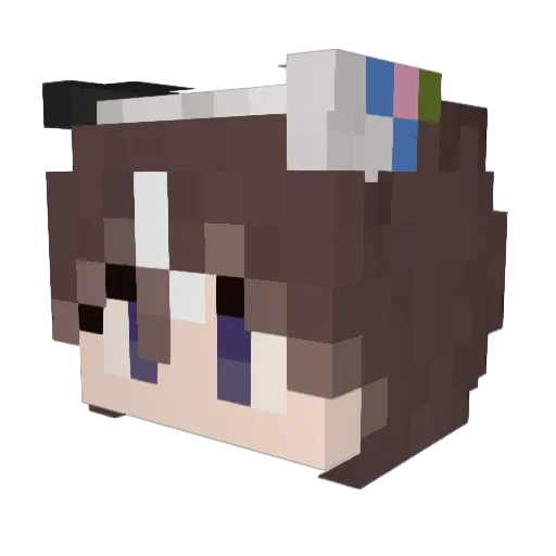 Mofth Minecraft avatar head, 3D render