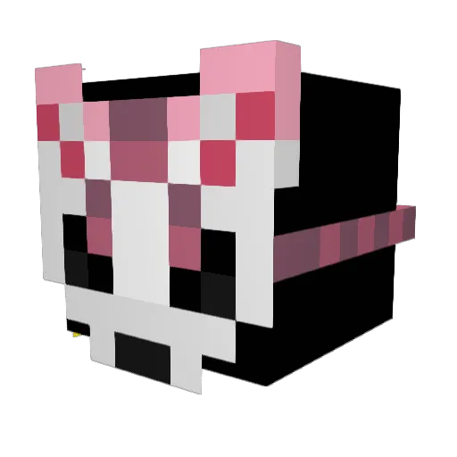 Mofucchi Minecraft avatar head, 3D render