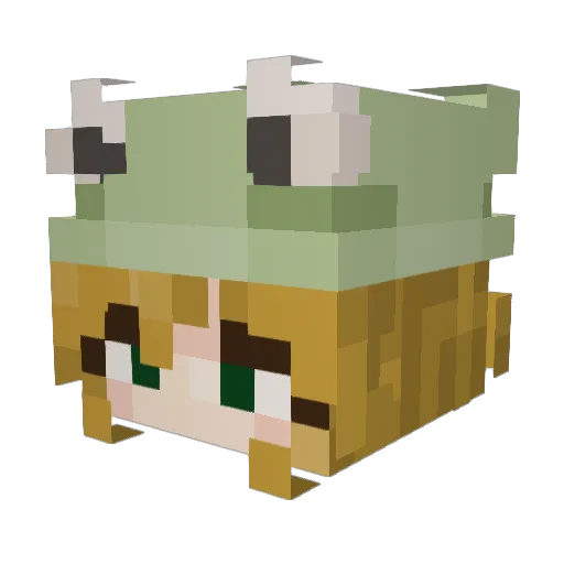 MogDaCat Minecraft avatar head, 3D render