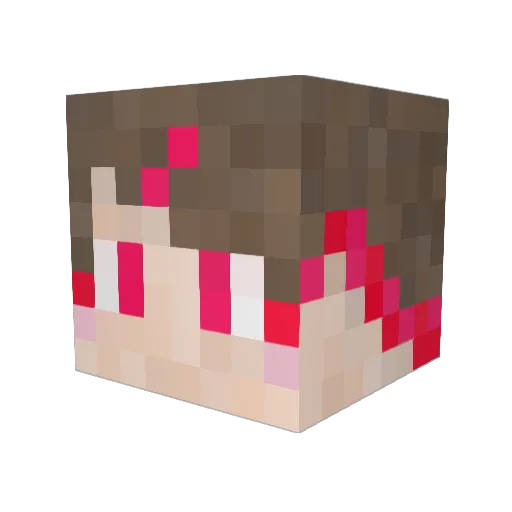 MogMogMugi Minecraft avatar head, 3D render