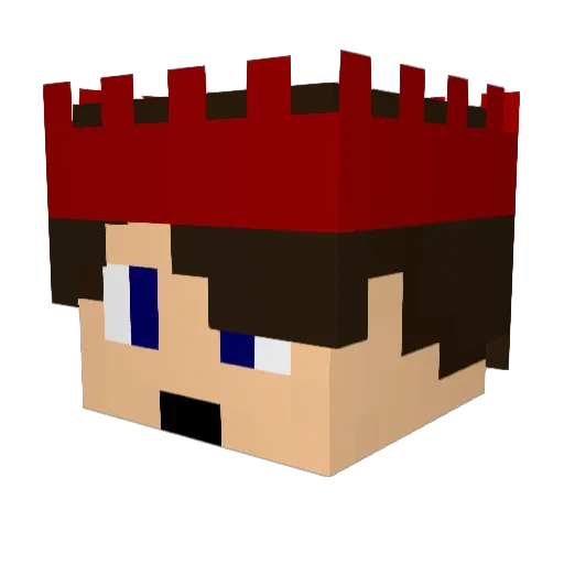 Mog_Who Minecraft avatar head, 3D render