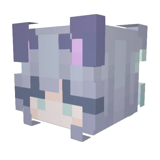 Mogais Minecraft avatar head, 3D render