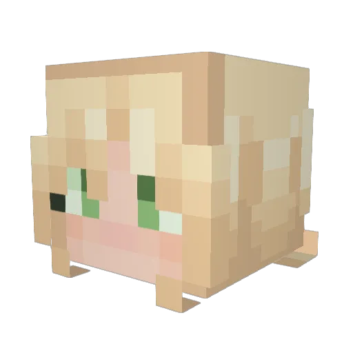 Mogam1 Minecraft avatar head, 3D render