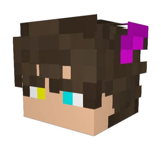 Mogazaki Minecraft avatar head, 3D render