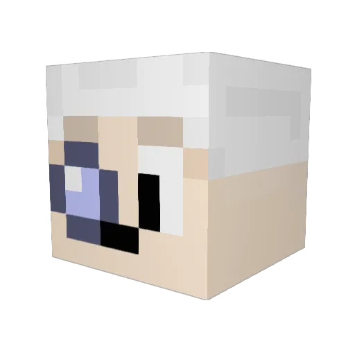 Mogensi Minecraft avatar head, 3D render