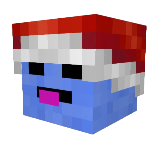 Moggeliten Minecraft avatar head, 3D render