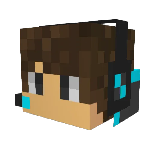 MoggingJay Minecraft avatar head, 3D render