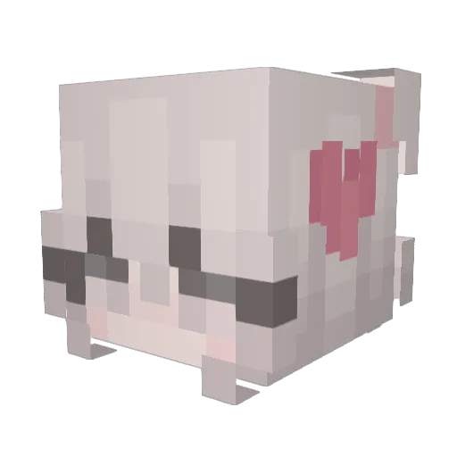 MoghiaNNu Minecraft avatar head, 3D render