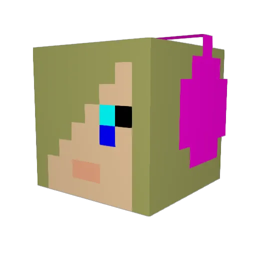 MogieB1 Minecraft avatar head, 3D render