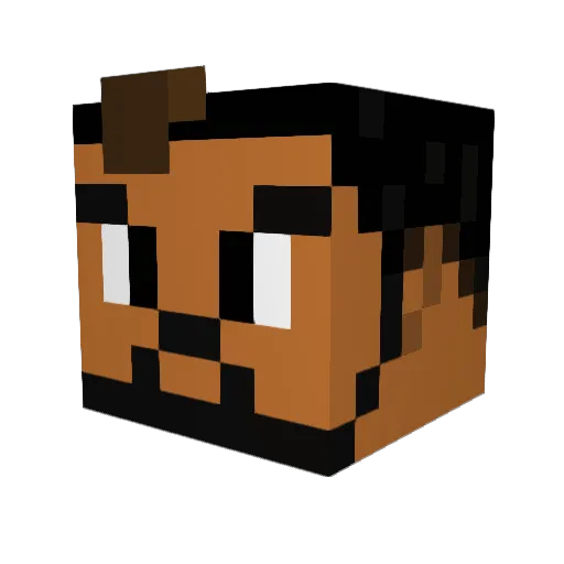 MogieSkinners Minecraft avatar head, 3D render