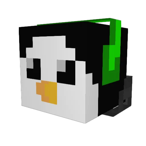 Mogl Minecraft avatar head, 3D render