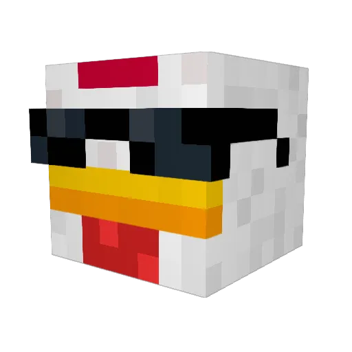 Moglixx Minecraft avatar head, 3D render