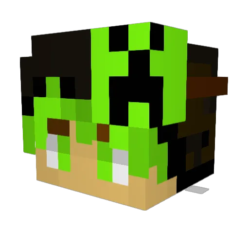Mogocchi Minecraft avatar head, 3D render