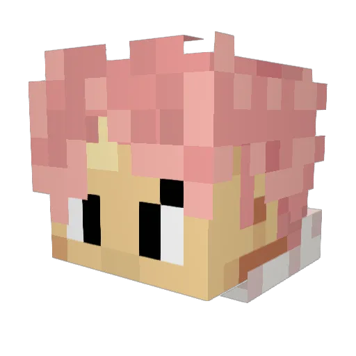 Mograim Minecraft avatar head, 3D render