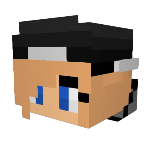 MogsEv Minecraft avatar head, 3D render