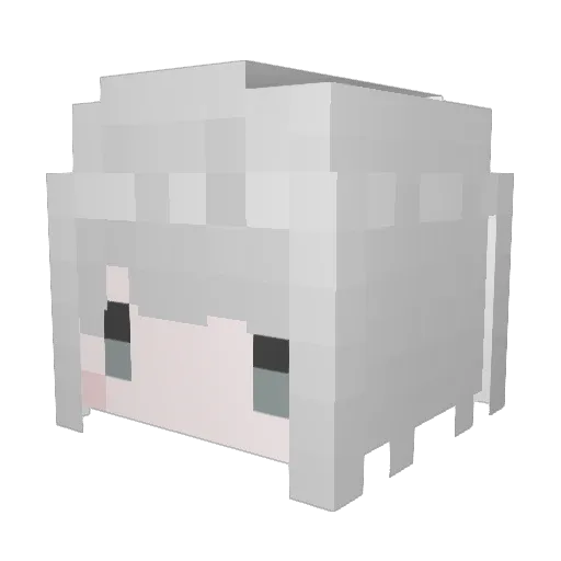 MoguMogu_Time Minecraft avatar head, 3D render