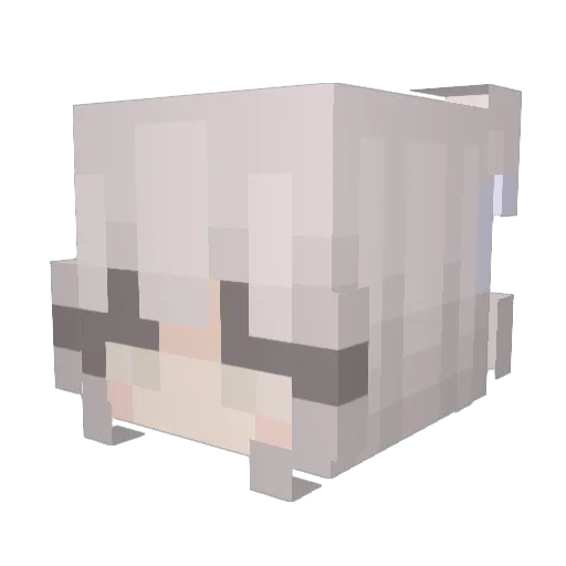 Moguli Minecraft avatar head, 3D render