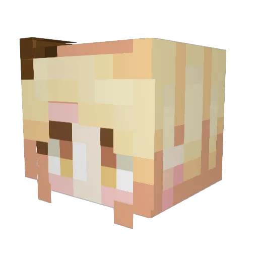 Mogumogu___ Minecraft avatar head, 3D render