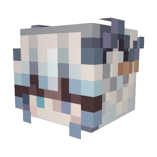 MogusStrip Minecraft avatar head, 3D render